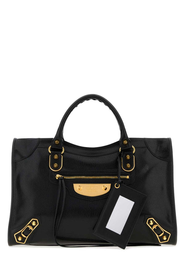 Black Leather Medium Le City Uptown Handbag Borse A Mano