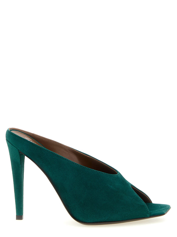 Giuseppe Zanotti 100% Suede mule in green
