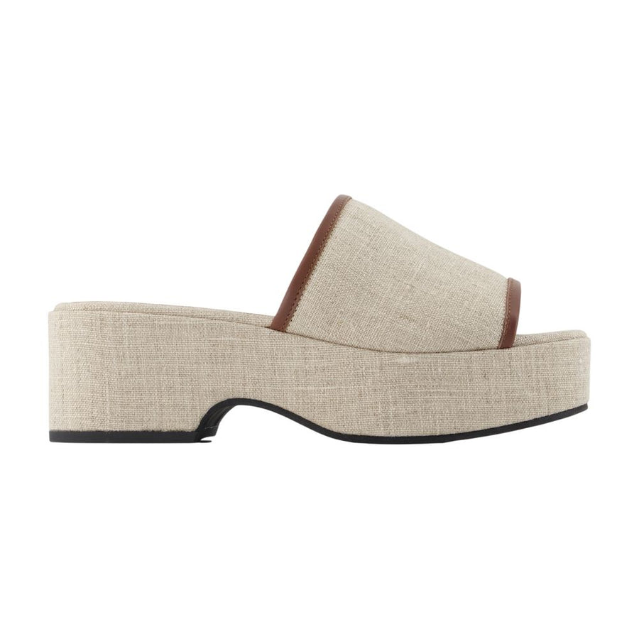 Carel canvas mule in beige