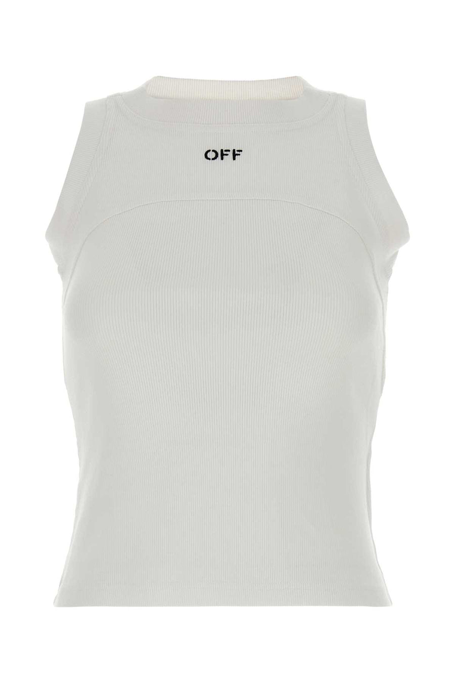 Off-White Stamp 97% Cotton tank top in white