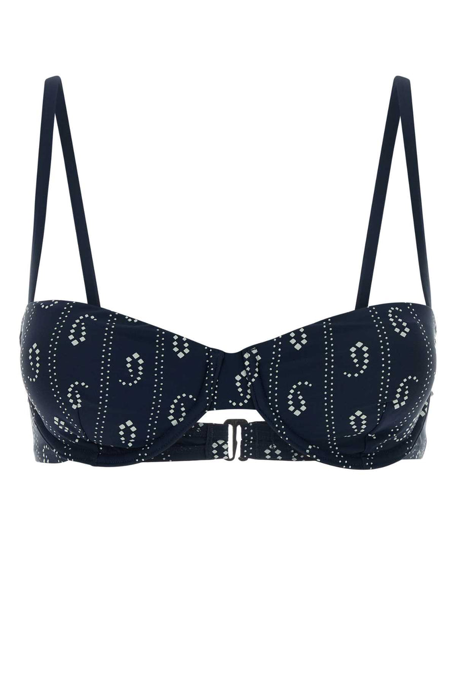Tory Burch Pasley Shell: 59% Polyamide 41% Elastane; Lining: 73% Polyamide 27% Elastane bikini top in navy