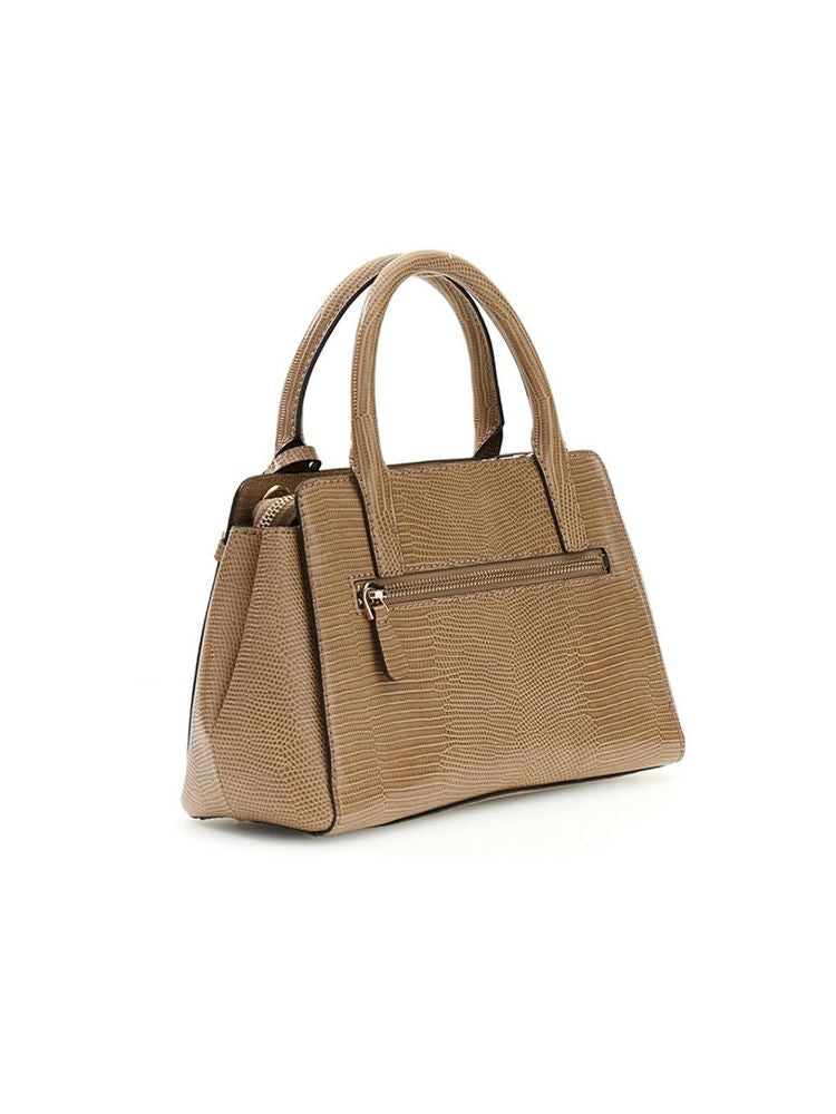 Guess 100% Polyurethane top handle bag in beige