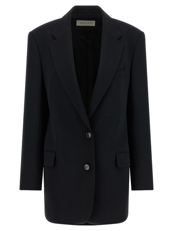 Dries Van Noten 100% Polyester blazer in black