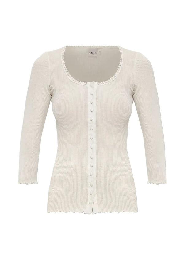 Chloé Cotton jersey bodysuit in white