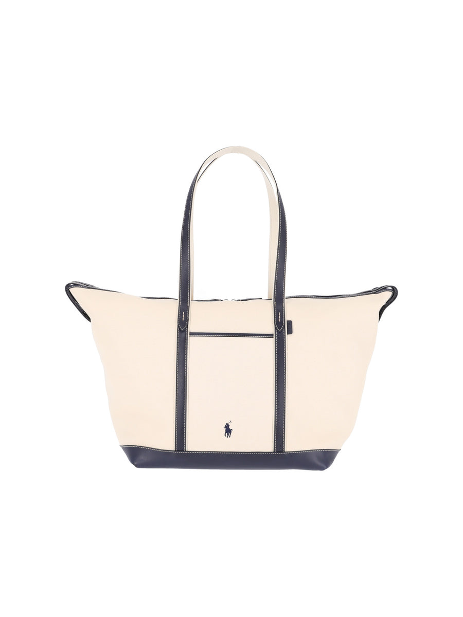 Polo Ralph Lauren 80% Cotton tote bag in white