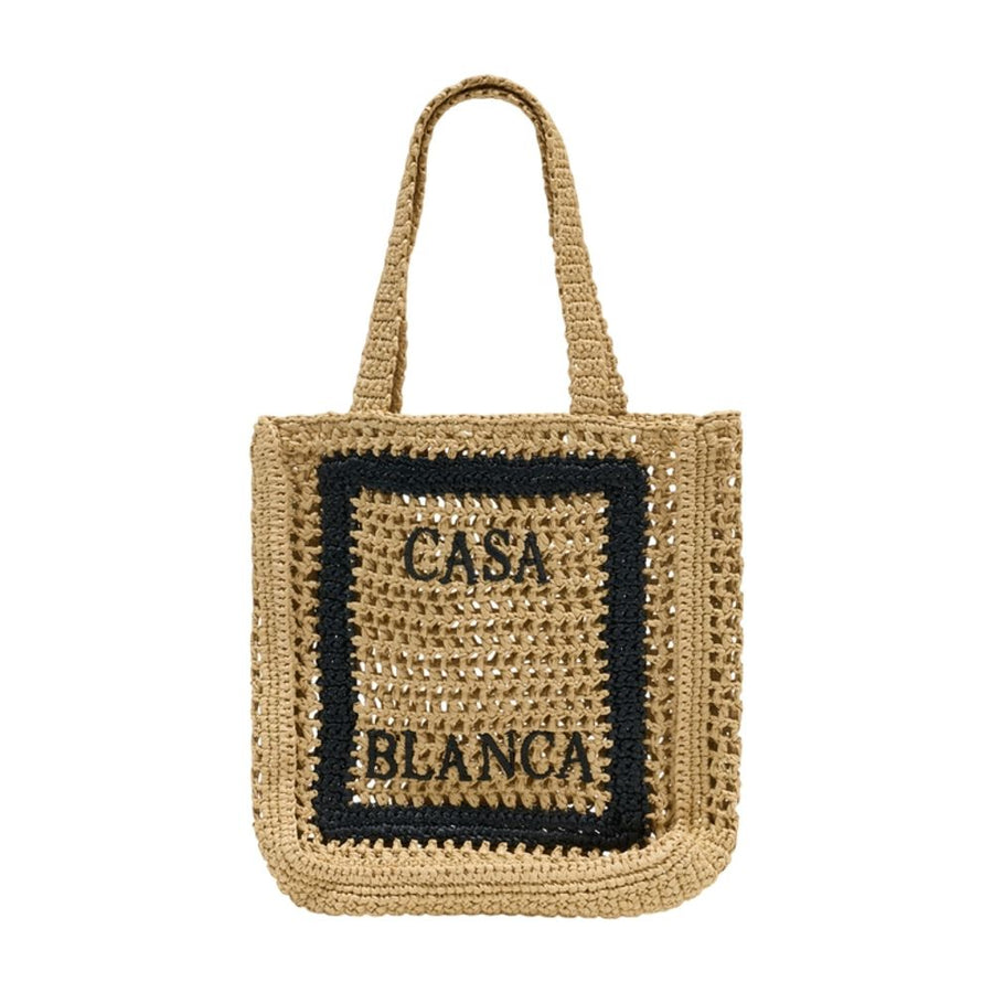 Casablanca Raffia tote bag in beige