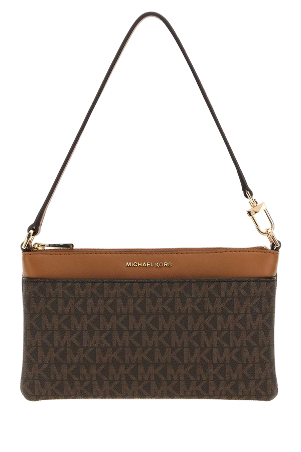 Michael By Michael Kors Conv 89.4% PVC wristlet in brown