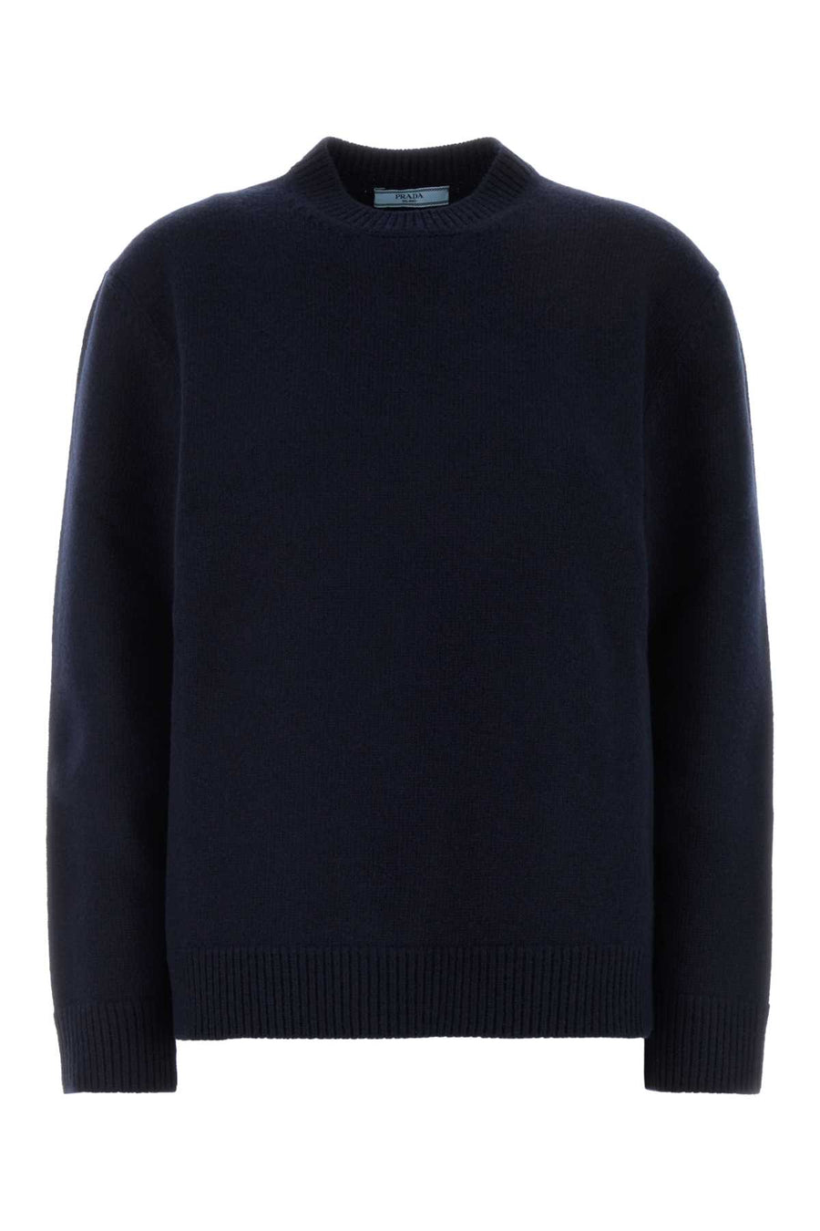 Navy Blue Wool Sweater Bleu Exterior: Virgin Maglieria