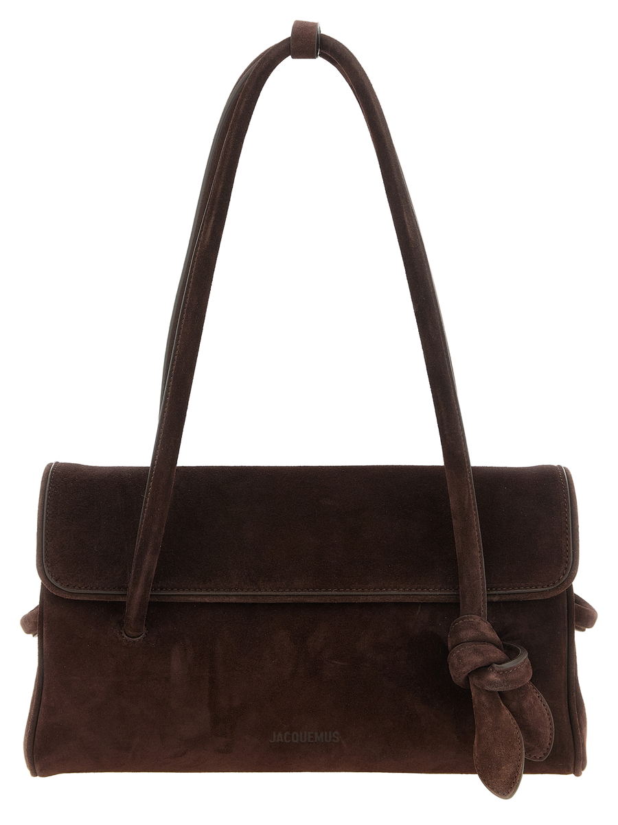 Brown Calfskin Shoulder Bag
