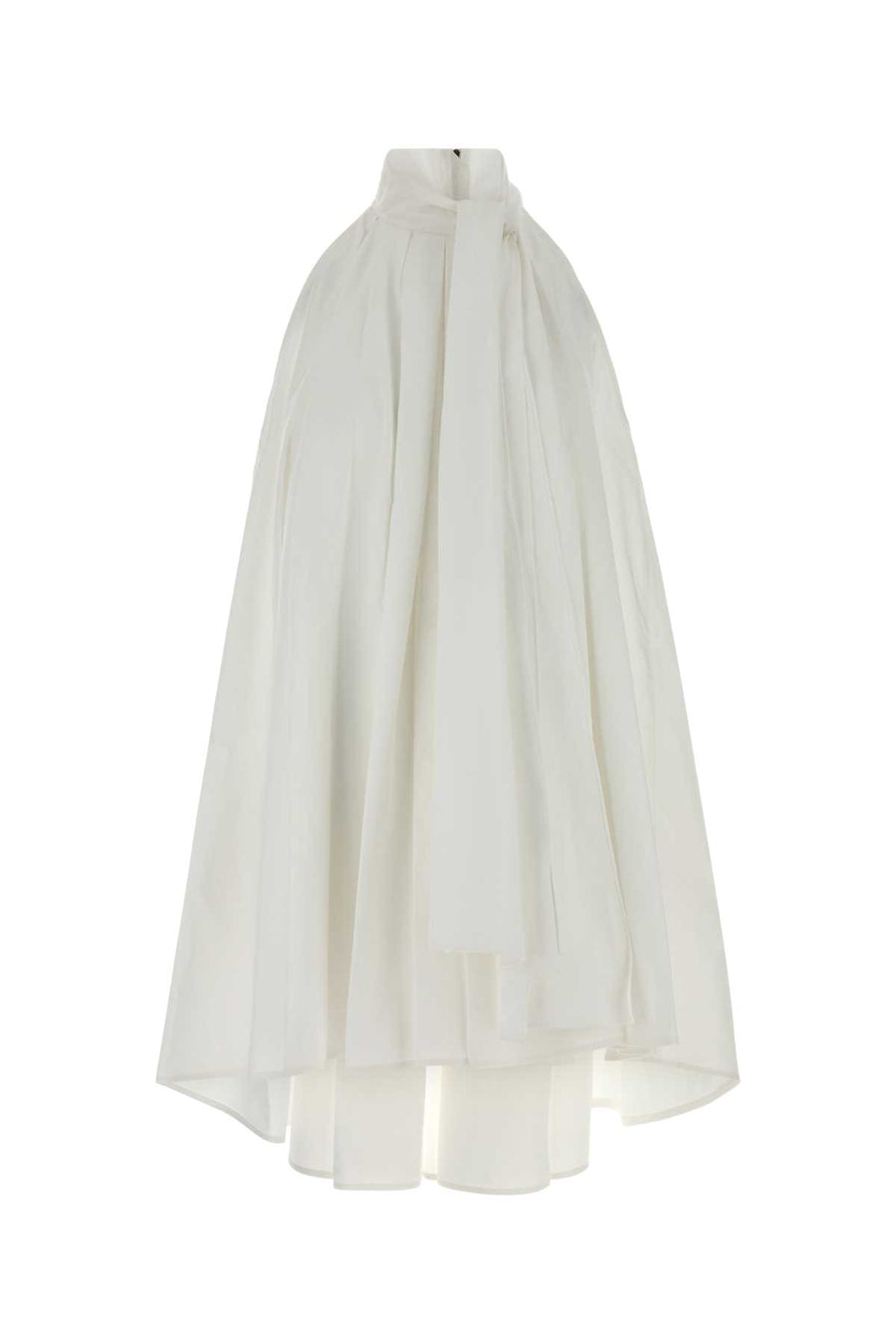 White Poplin Mini Dress Exterior: Cotton Abiti