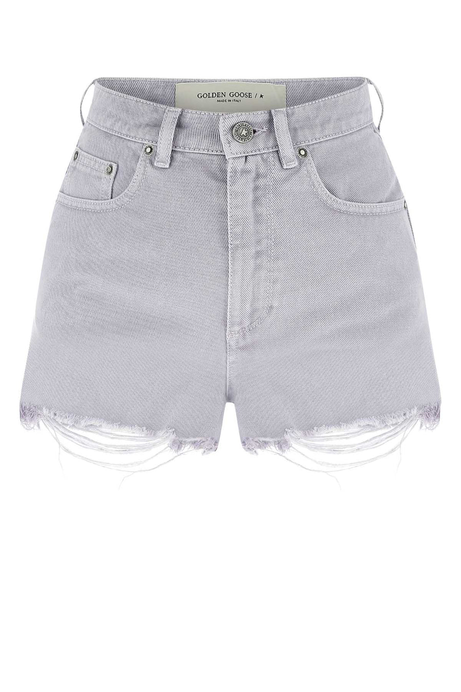 Golden Goose Deluxe Brand 100% Cotton denim shorts in purple