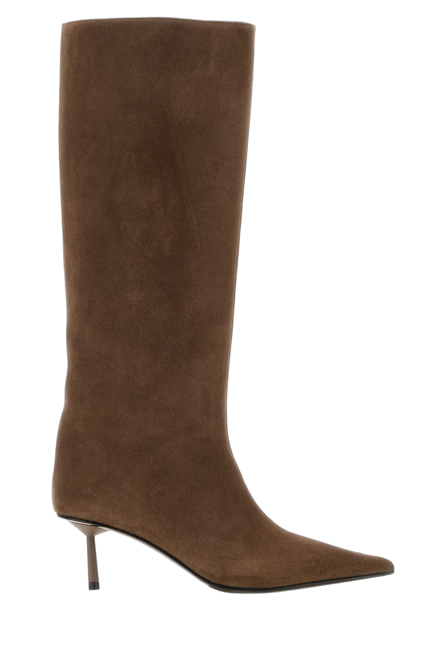 Le Silla Bella Exterior: 100% Suede; Interior: 100% Leather; Sole: Leather and Rubber heel boot in beige