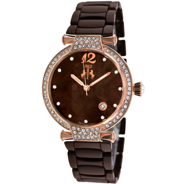 Jivago Stainless steel case watch in brown