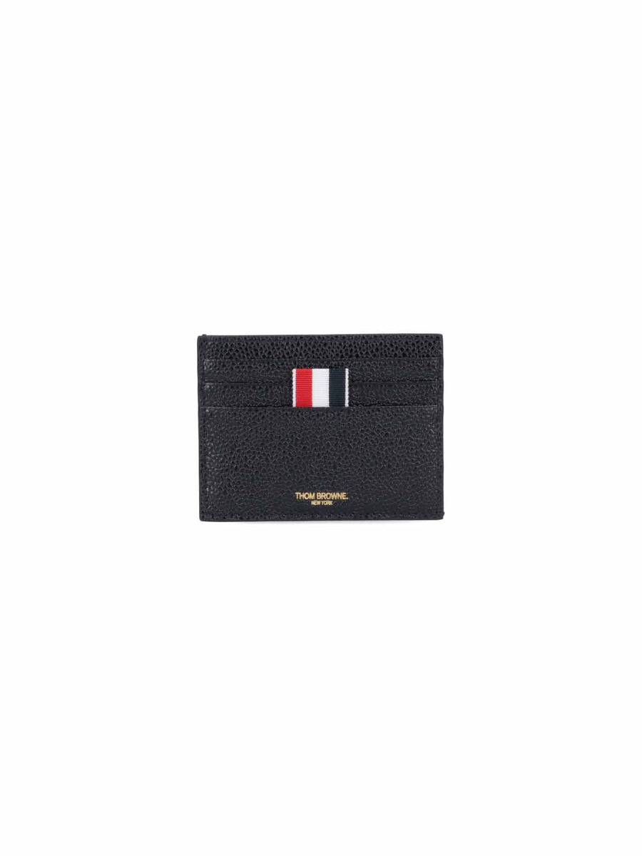 Thom Browne 100% Calf Grain Leather wallet in black