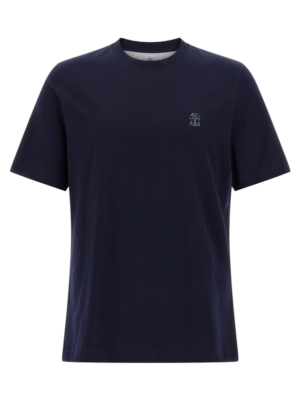 Brunello Cucinelli 100% Cotton t-shirt in navy