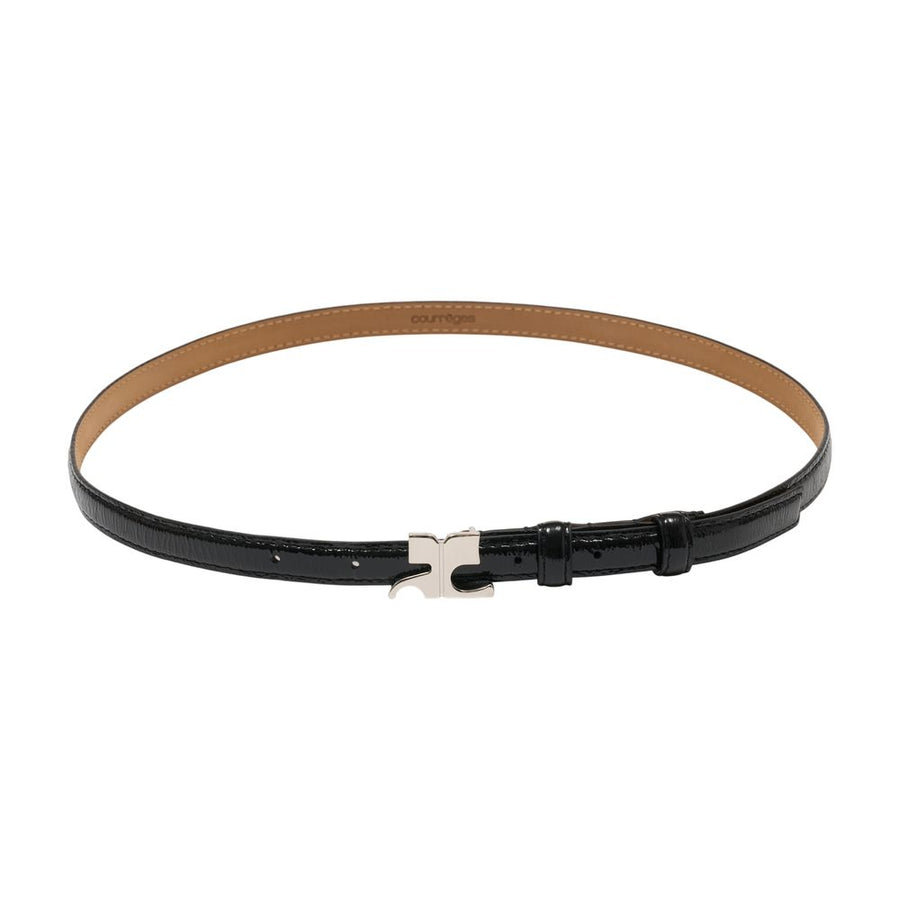 Courreges Calfskin belt in black
