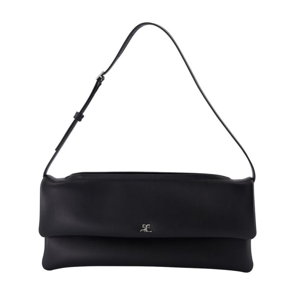 Courreges Leather clutch in black