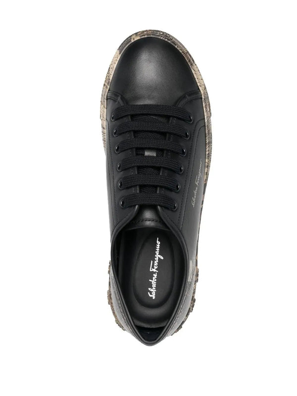 Ferragamo Calf leather sneakers in black