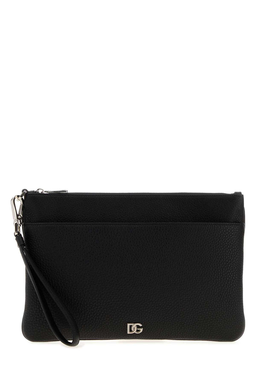 Black Leather Clutch Nero Borse A Mano