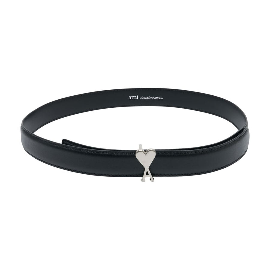 AMI Paris Calfskin belt in black