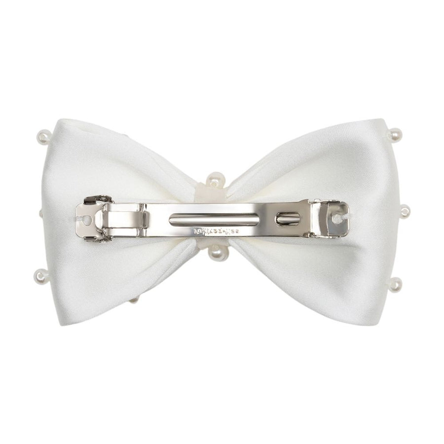 Self-Portrait Satin hair clips in white