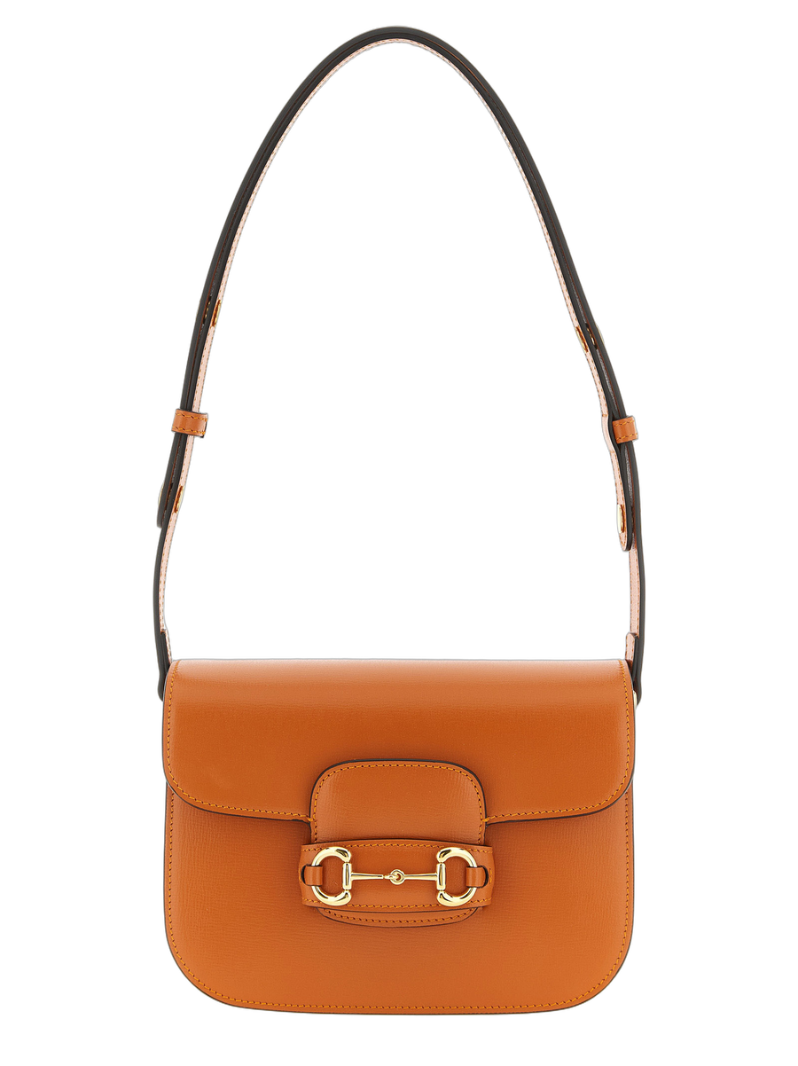 Gucci 100% calfskin leather shoulder bag in orange