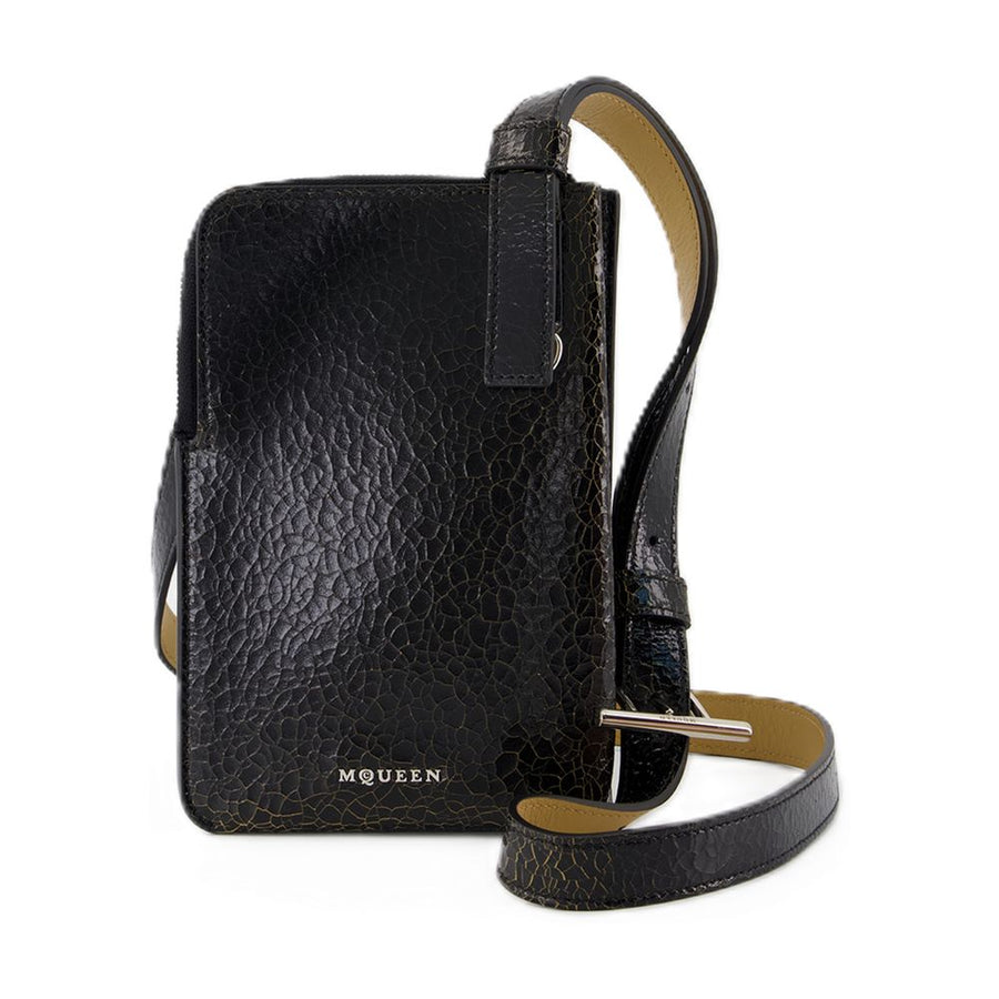 Alexander McQueen Calfskin crossbody bag in black