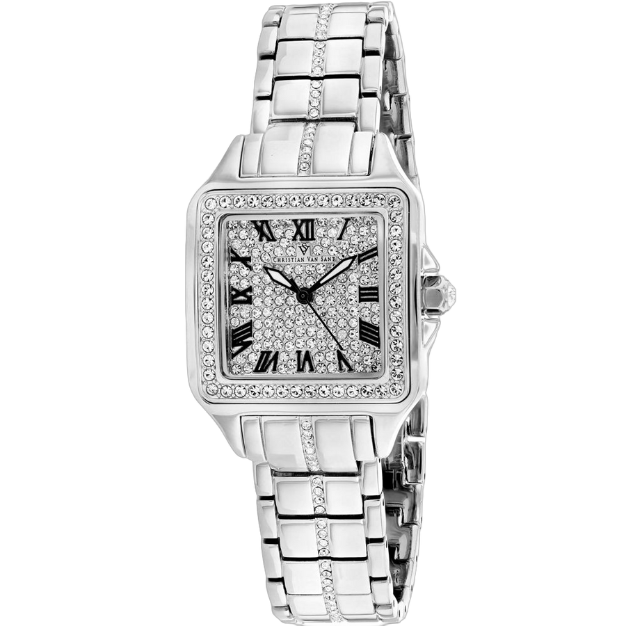 Christian Van Sant Brass case watch in silver
