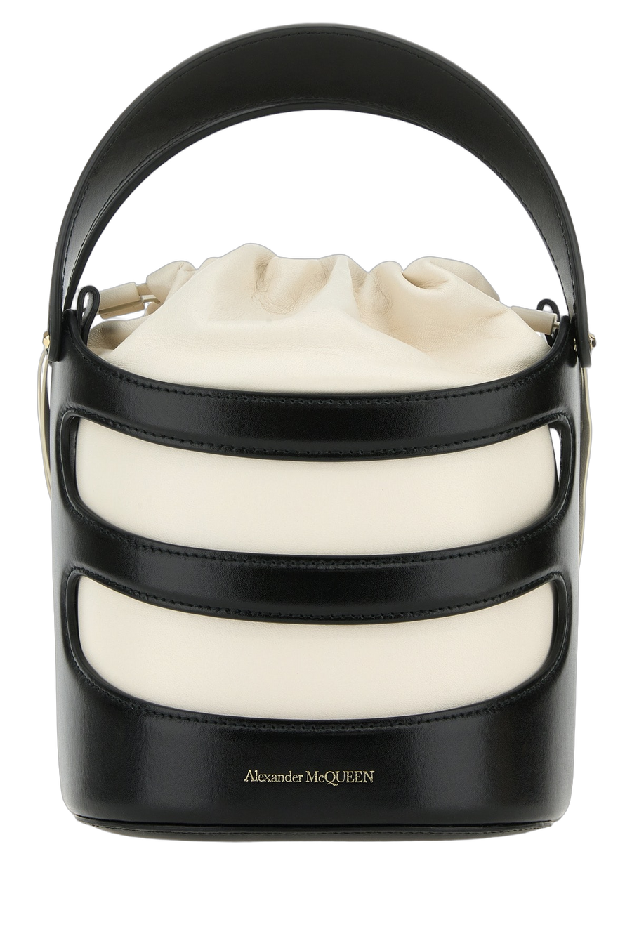 Alexander McQueen Leather top handle bag in black