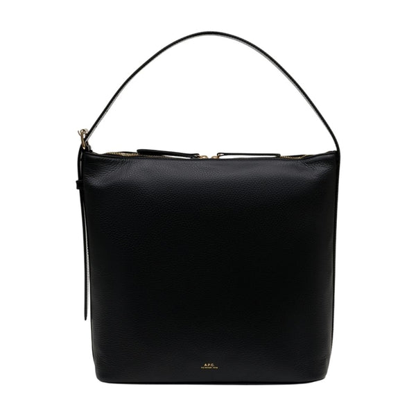 A.P.C. calfskin shoulder bag in black
