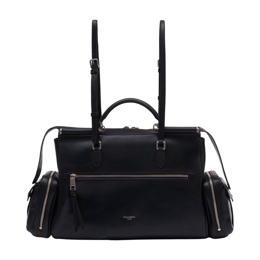 Dolce&Gabbana calfskin top handle bag in black