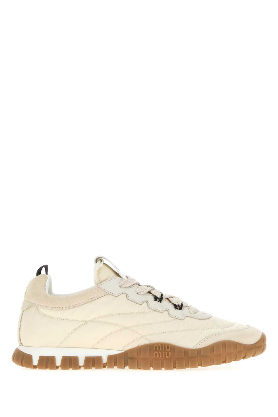 Miu Miu 100% recycled polyamide sneaker in beige