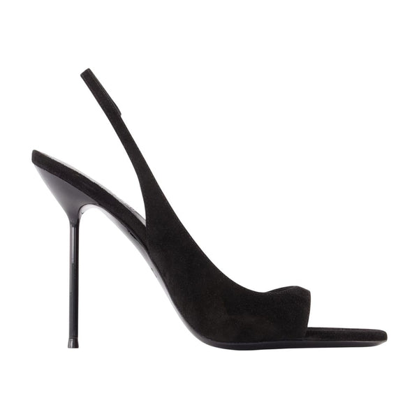 Paris Texas calfskin slingback pump in black