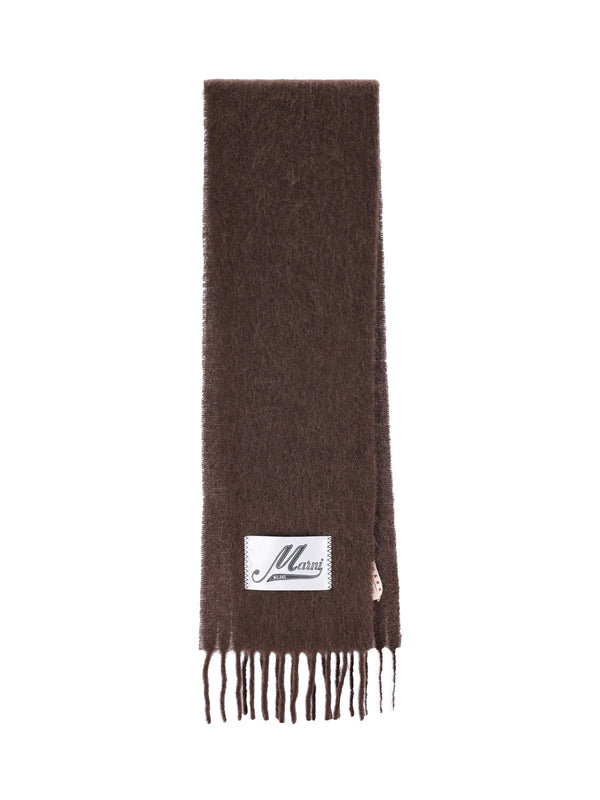 Marni 80% Alpaca scarf in brown