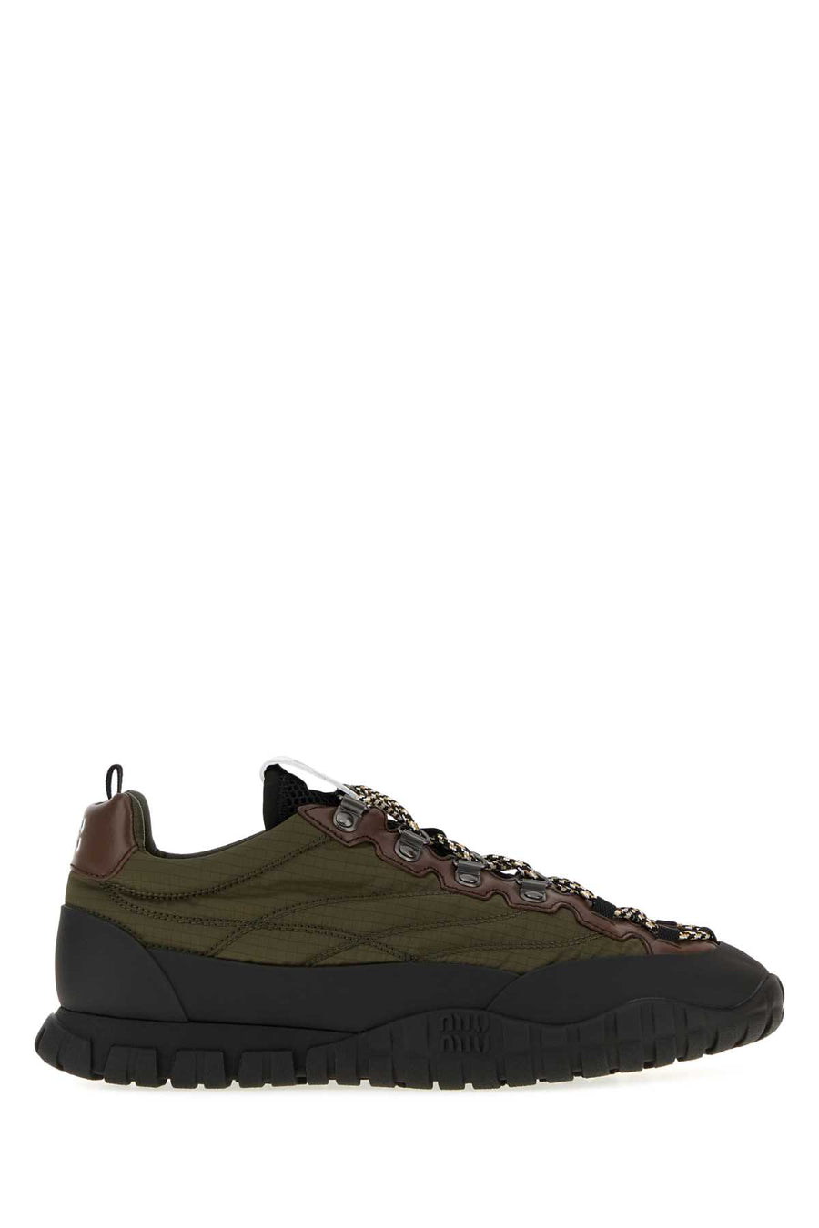 Olive Green Fabric Sneakers Militare
