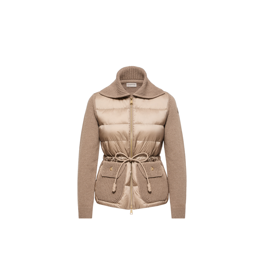 Moncler Wool knit jacket in brown