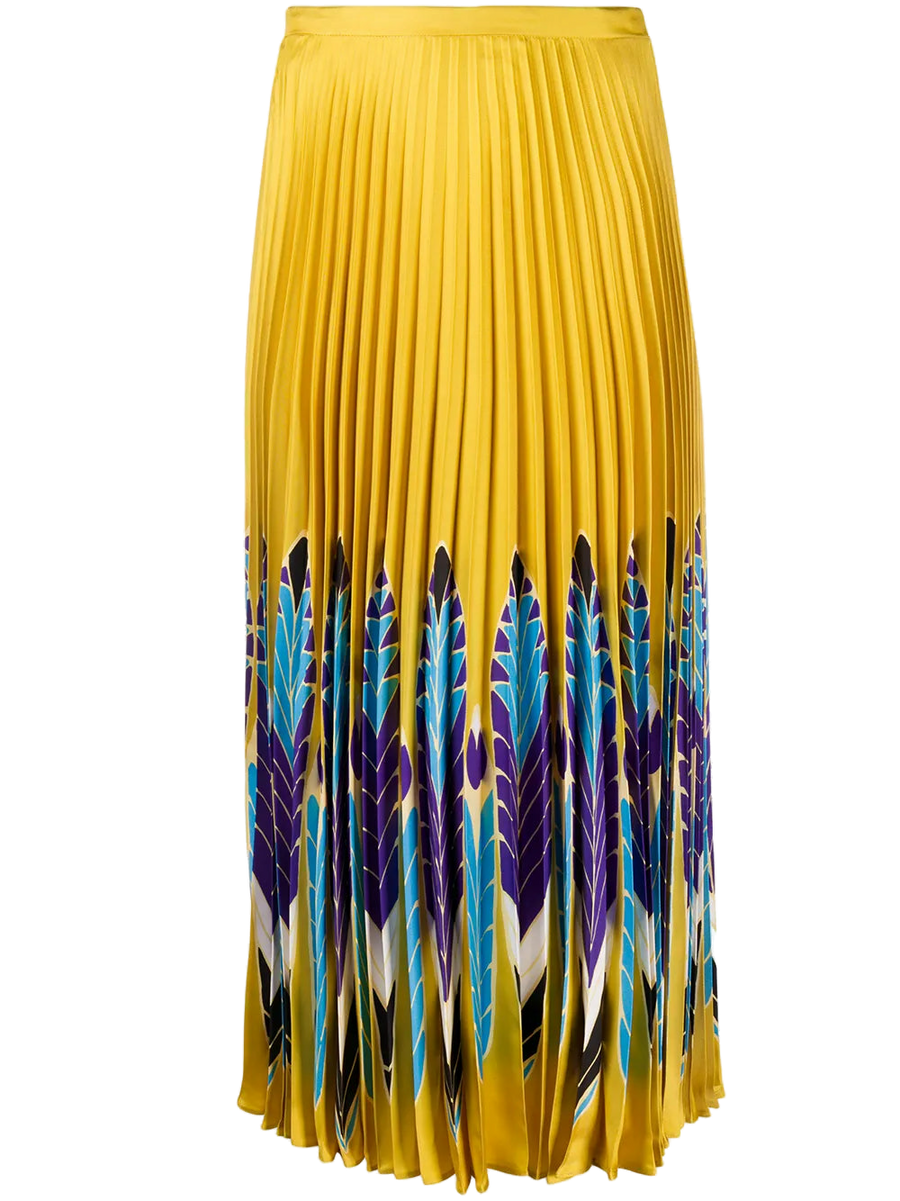 Valentino Silk skirt in yellow
