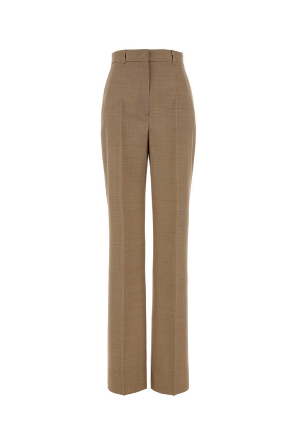 Beige Wool Cambusa Pant Var.fil A Fil Exterior: Virgin Pantaloni