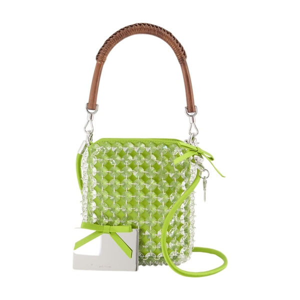 Chandelier Teapot Mini Bag - Self Portrait Synthetic Green / Handbags-purses