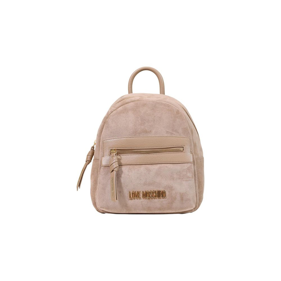 Love Moschino 100% polyester backpack in beige