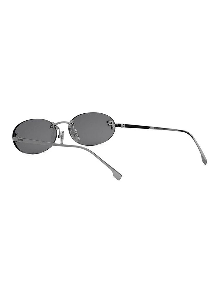 Fendi FE4075US Front metal circle galvan sunglasses in silver
