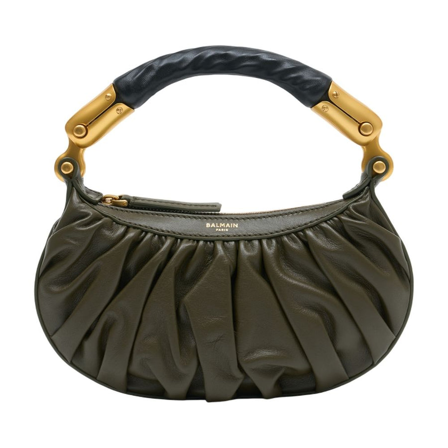 Balmain calfskin mini bag in green