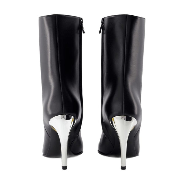 Alexander McQueen Calfskin ankle boot in black
