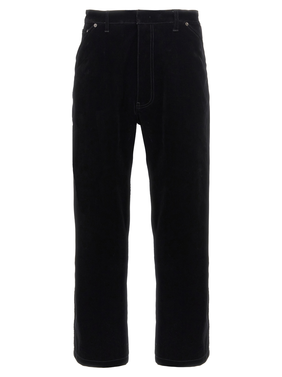 Black Cotton Casual Pants
