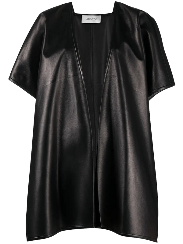 Valentino Lambskin cape in black