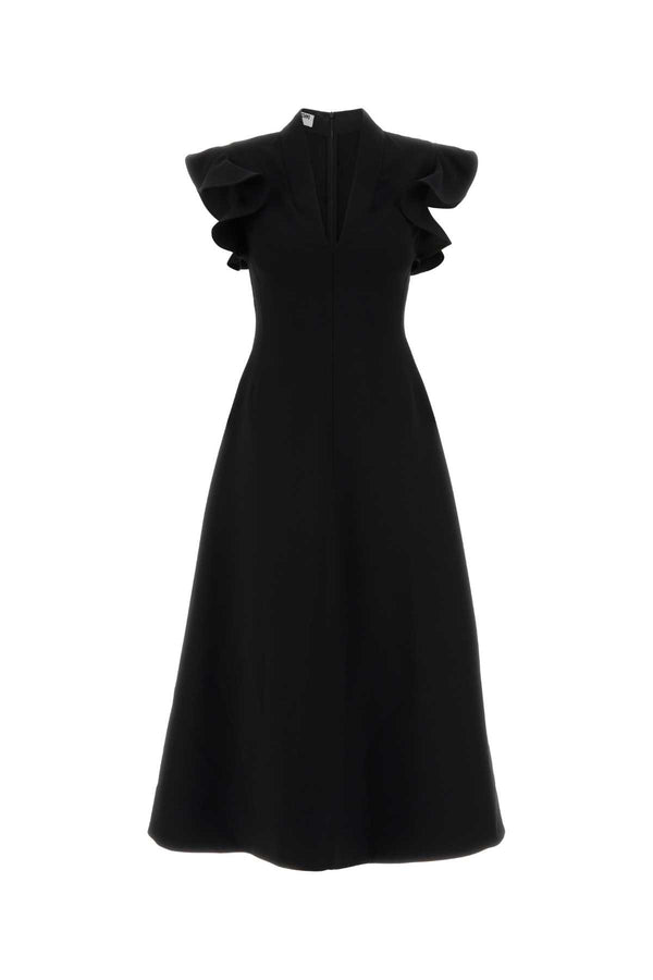 Black Jersey Dress Nero Exterior: Polyester Elastane Abiti