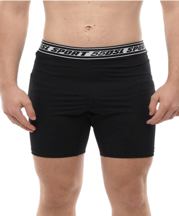 Diesel Stretch synthetic with moisture-absorbent coating bike shorts in black