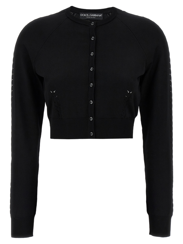 Dolce & Gabbana 79% Viscose cardigan in black