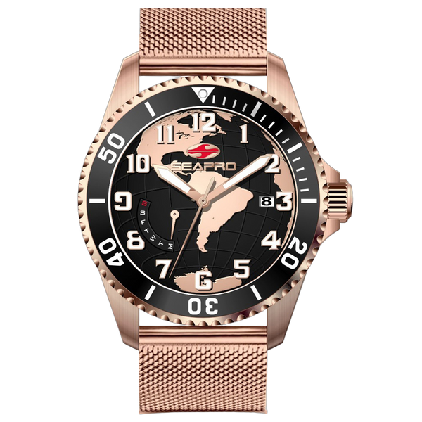 Seapro Stainless steel case watch in rose gold