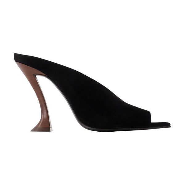 Lanvin Calfskin upper mule pump in black